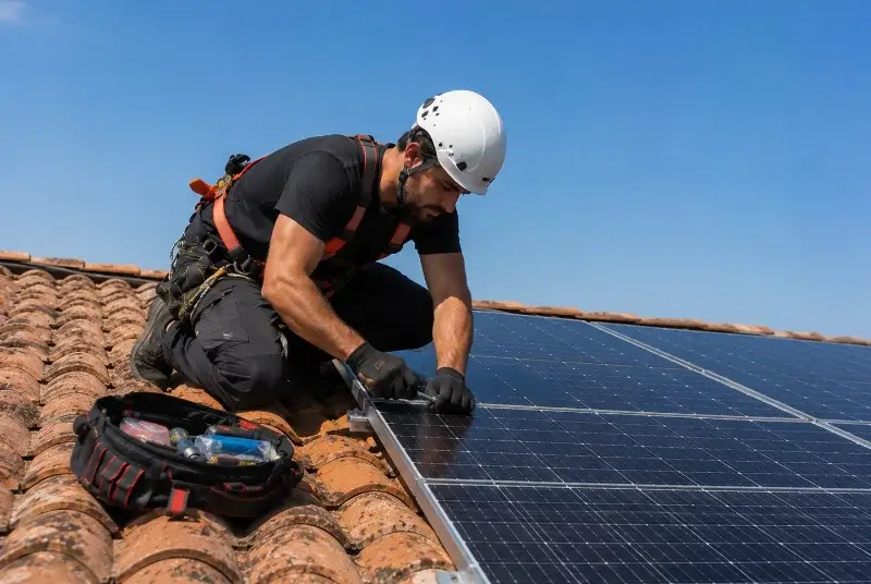 Maintenance et monitoring de panneaux solaires à Montagnat